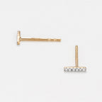 Boucles D'Oreilles "Precious Barrette" Diamants 0,03/12 - Or Jaune