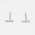 Boucles D'Oreilles "Precious Barrette" Diamants 0,03/12 - Or Jaune