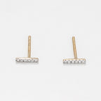 Boucles D'Oreilles "Precious Barrette" Diamants 0,03/12 - Or Jaune