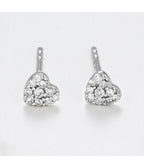 Boucles D'Oreilles "Coeurs Diamond" - Diamants 0,07Ct/20 - Or Blanc