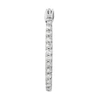 Boucles D'Oreilles "Créoles Sublimes" Diamants 0,10Ct/26 - Or Blanc