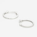 Boucles D'Oreilles "Créoles Sublimes" Diamants 0,10Ct/26 - Or Blanc