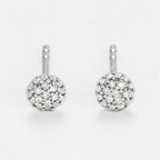 Boucles D'Oreilles "Round Stud" Diamants 0,02/14 - Or Blanc