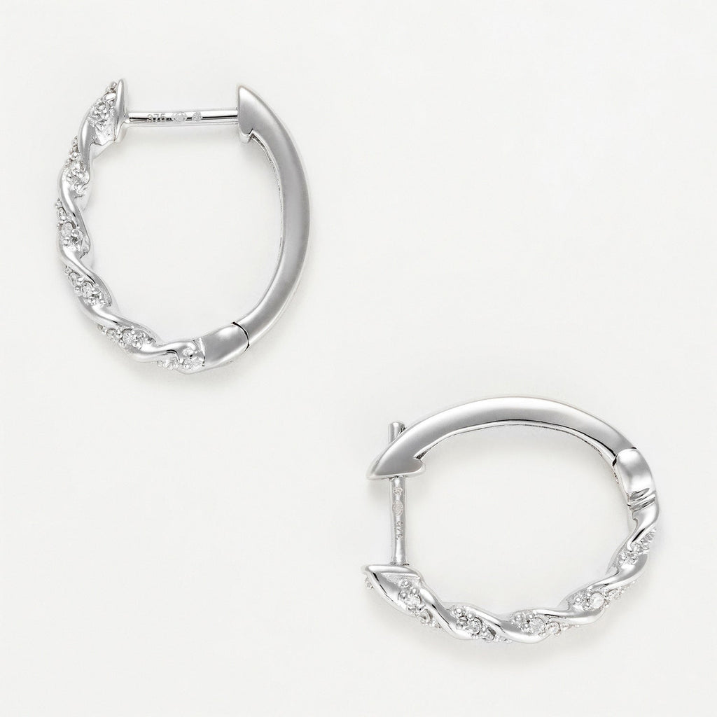 Boucles D'Oreilles "Créoles Trenzas  0,15Ct/44