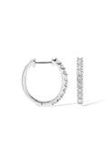 Boucles D'Oreilles "Shining Light" D0,50/18 - Or Blanc 375/1000