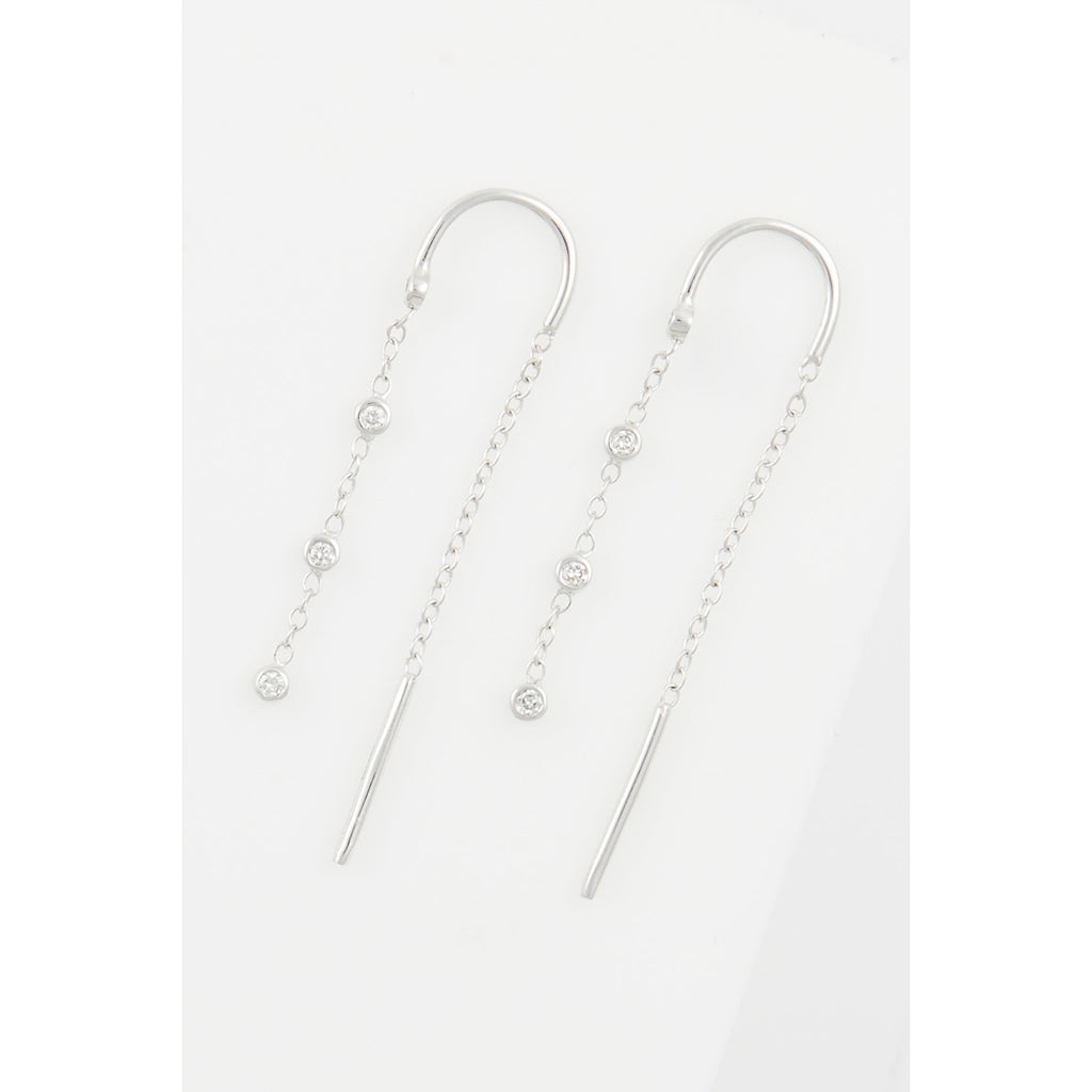Boucle D'Oreilles "Euthénia" - D0,10/8 - Or Blanc