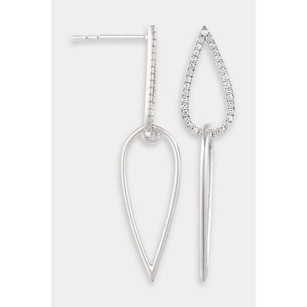 Boucles D'Oreilles "Javiana" D0,20/68 - Or Blanc 375/1000