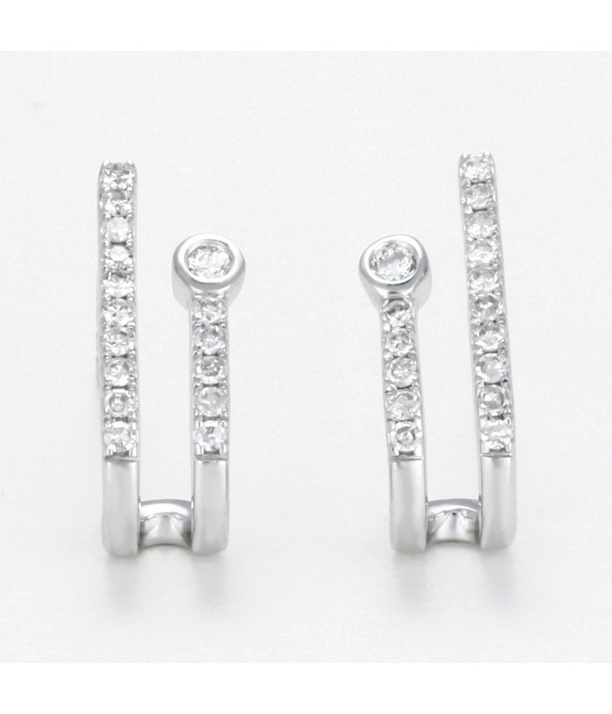 Boucles D'Oreilles "Treasure" - D0,15/32 - Or Blanc