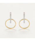 Boucles D'Oreilles "Cerceaux Suspendus" - D0,07/20 - Or Jaune