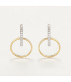 Boucles D'Oreilles "Cerceaux Suspendus" - D0,07/20 - Or Jaune