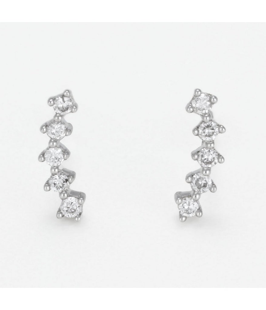 Boucles D'Oreilles "Aries" - D0,10/10 - Or Blanc
