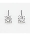 Boucles D'Oreilles "Little Flower" - D0,15/18 - Or Blanc