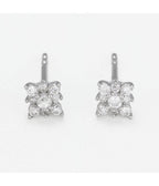 Boucles D'Oreilles "Little Flower" - D0,15/18 - Or Blanc