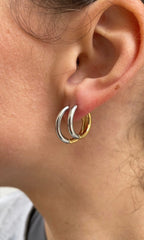 Boucles D'Oreilles Bicolor Thin Classic