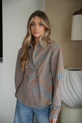 Chemise À Carreaux Pola - Bleue