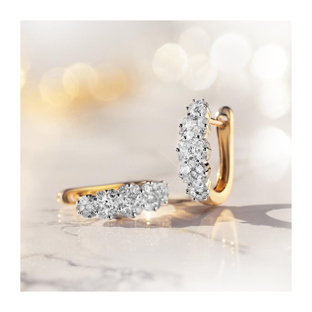 Boucles D'Oreilles "Merveilles De Lumières" Diamants 0,50/62