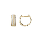 Boucles D'Oreilles "Pavée D'Amour" D0,20/52 - Or Jaune 375/1000