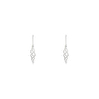 Boucles D'Oreilles "June" D0,10/58 - Or Blanc 375/1000