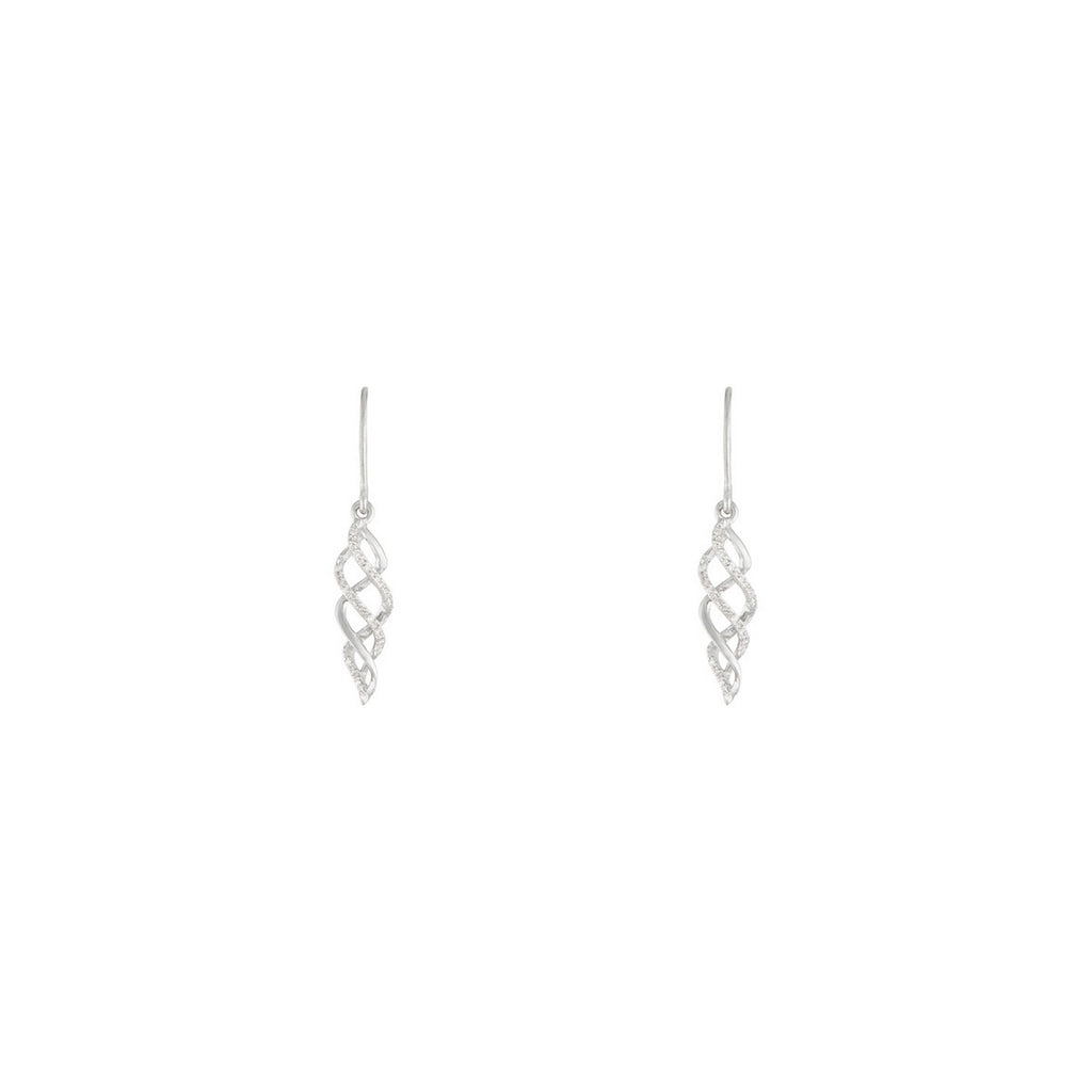 Boucles D'Oreilles "June" D0,10/58 - Or Blanc 375/1000