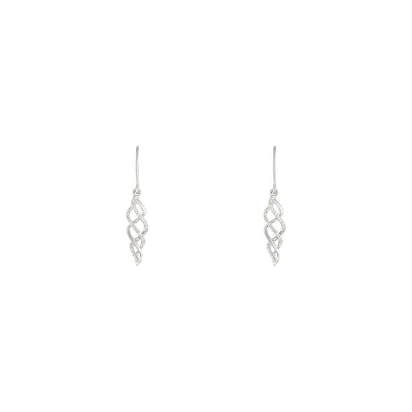 Boucles D'Oreilles "June" D0,10/58 - Or Blanc 375/1000