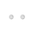 Boucles D'Oreilles "Baby Doll" Diamants 0,2/56 - Or Blanc 375/1000