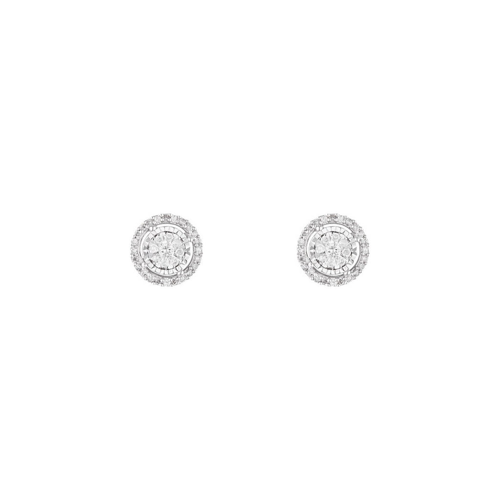 Boucles D'Oreilles "Brillant D'Orient" Diamants 0,2/66 - Or Blanc 375/1000