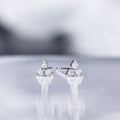 Boucles D'Oreilles "Anna" Diamants 0,12/6 - Or Blanc 375/1000