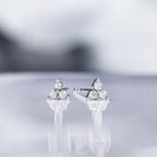 Boucles D'Oreilles "Anna" Diamants 0,12/6 - Or Blanc 375/1000
