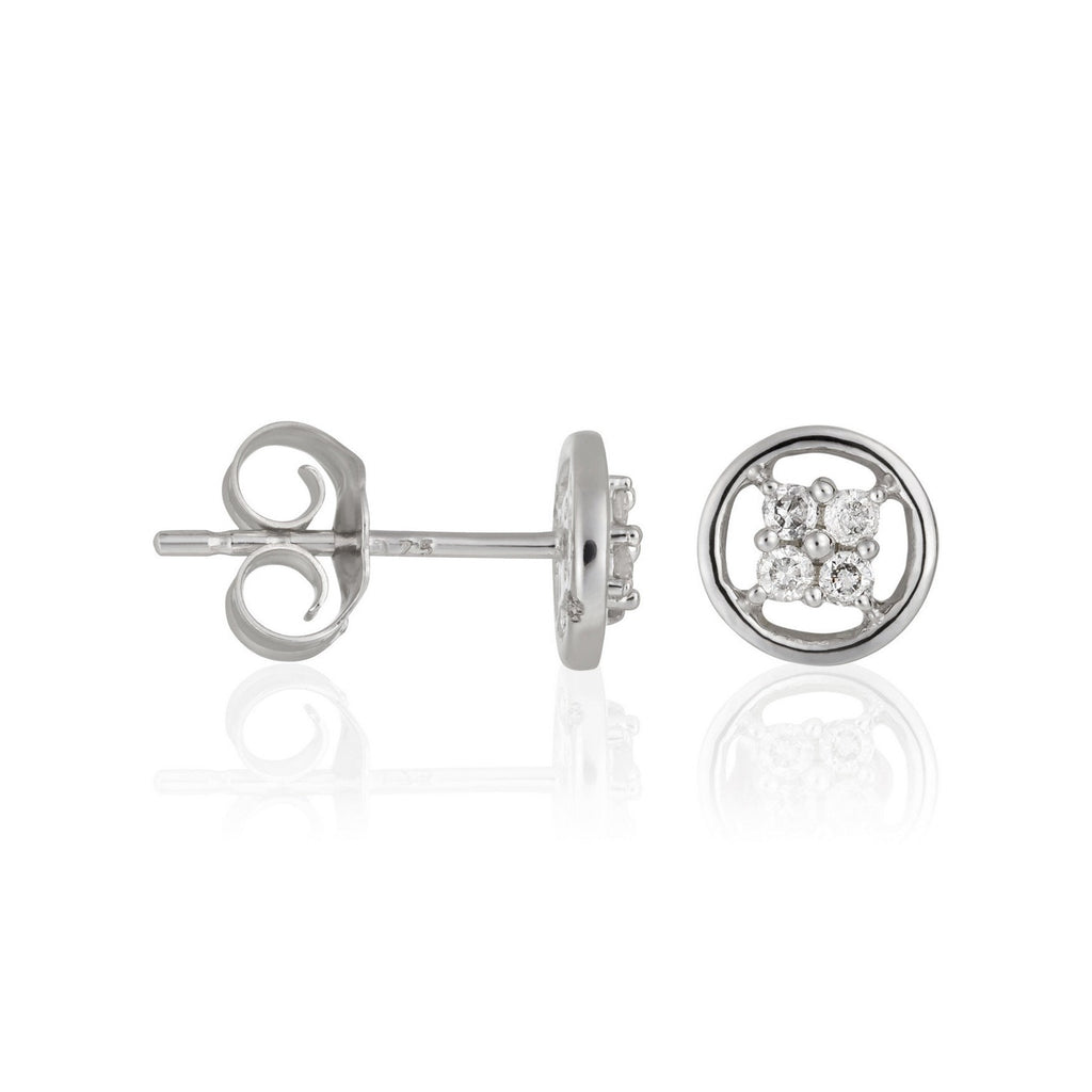 Boucles D'Oreilles "Sweet Dream" Diamants 0,12/8 - Or Blanc 375/1000