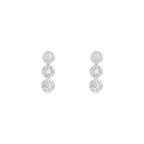 Boucles D'Oreilles "Pendants Eternels" Diamants 0,25/78 - Or Blanc 375/1000