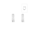 Boucles D'Oreilles "Créoles Passion" Diamants 0,08/26 - Or Blanc 375/1000