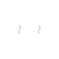 Boucles D'Oreilles "Douce Vague" Diamants 0,05/18 - Or Blanc 375/1000