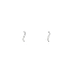 Boucles D'Oreilles "Douce Vague" Diamants 0,05/18 - Or Blanc 375/1000