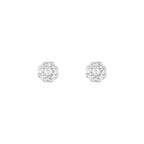 Boucles D'Oreilles "Idylle" Diamants 0,07/18 - Or Blanc 375/1000