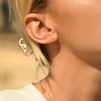 Boucles D'Oreilles "Idylle" Diamants 0,07/18 - Or Blanc 375/1000