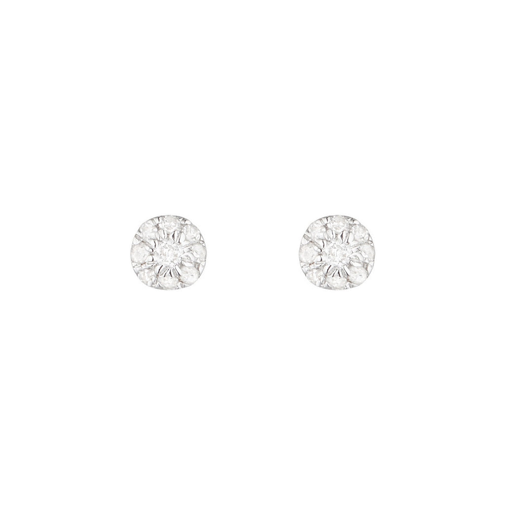 Boucles D'Oreilles "Idylle" Diamants 0,07/18 - Or Jaune 375/1000