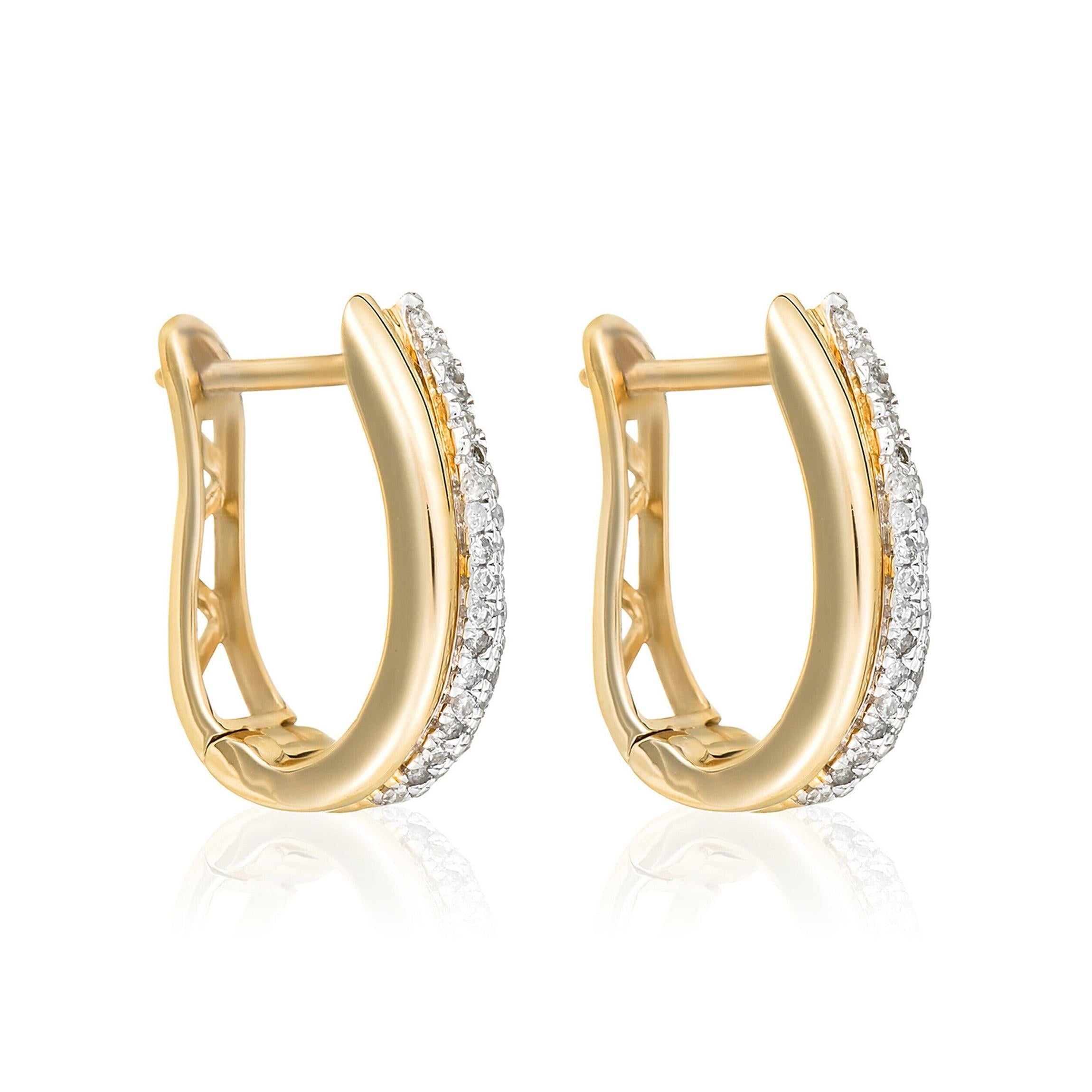 Boucles D'Oreilles "Créole Maya" Diamants 0,15/58