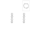 Boucles D'Oreilles "Sweet Twist" Diamants 0,15/80 - Or Blanc 375/1000
