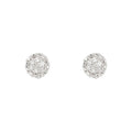Boucles D'Oreilles "Round Stud" Diamants 0,02/14