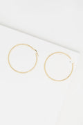 Boucle D'Oreilles "Créoles Santa" 50 Mm - Or Jaune 375/1000