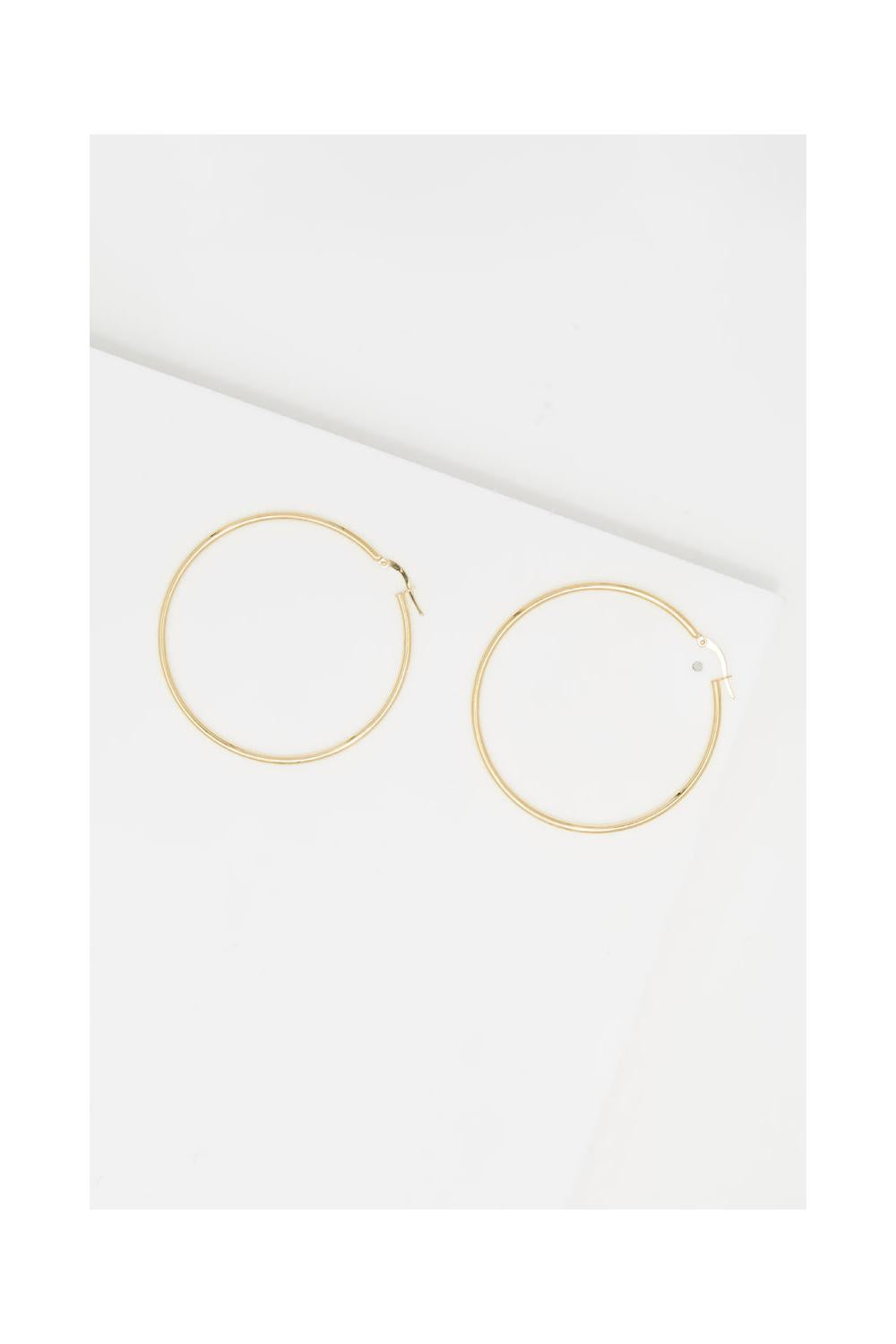 Boucle D'Oreilles "Créoles Santa" 50 Mm