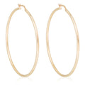 Boucle D'Oreilles "Créoles Santa" 50 Mm - Or Jaune 375/1000