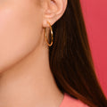 Créoles "Oro" - Diamètre 30 Mm Or Jaune 375/1000