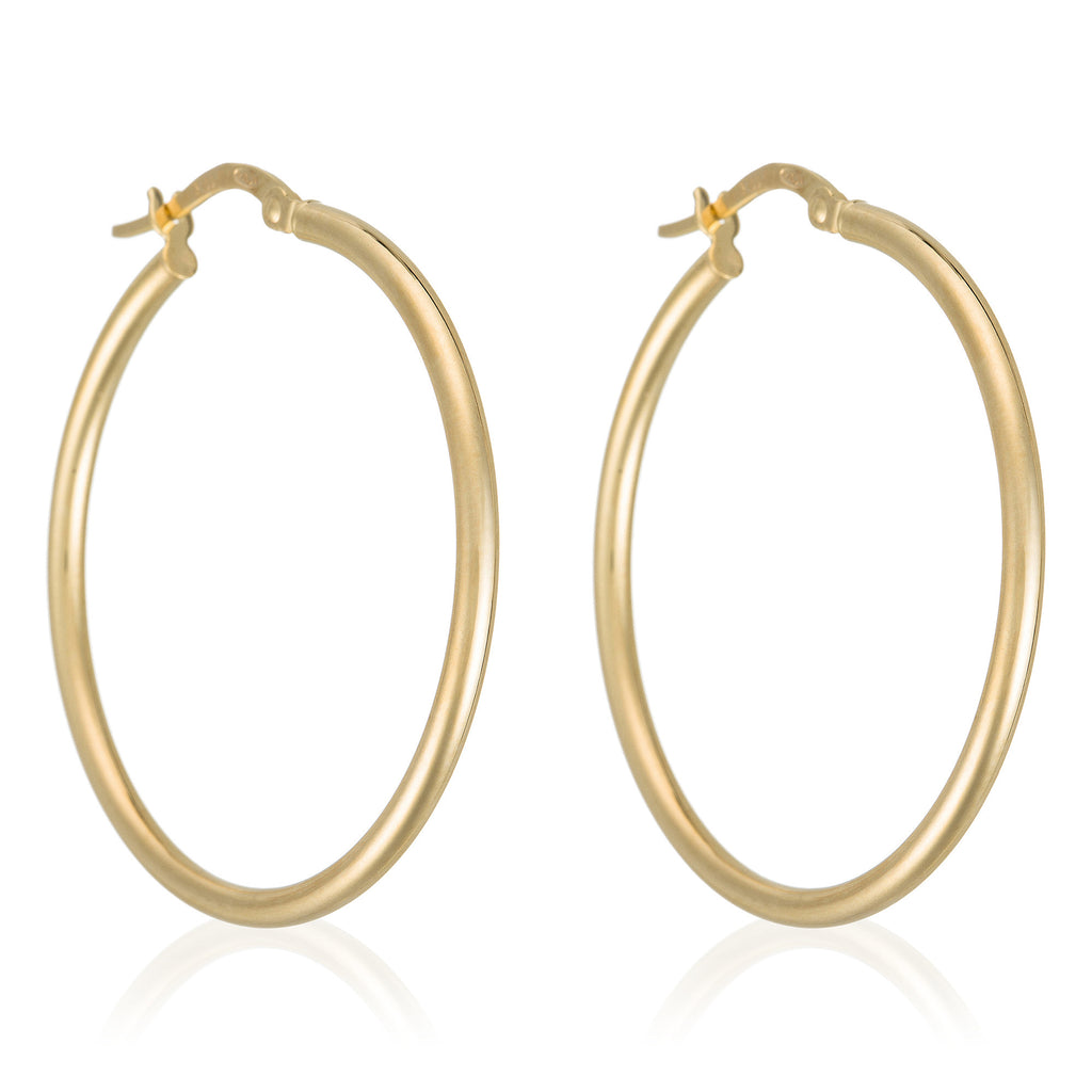 Créoles "Oro" - Diamètre 30 Mm Or Jaune 375/1000