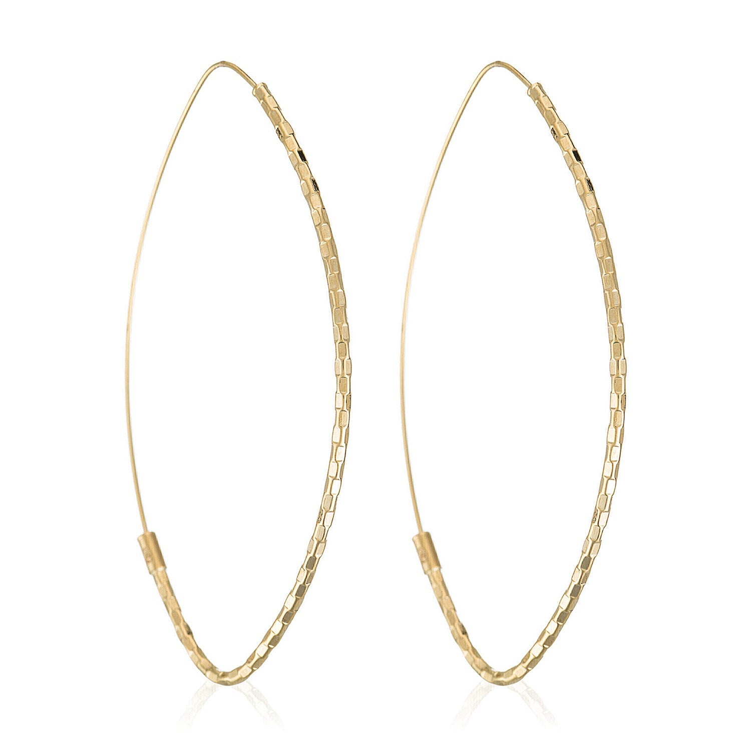 Boucles D'Oreilles "Créoles Goutte" 6*3 Cm Or Jaune