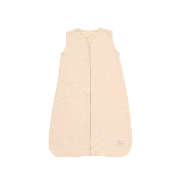Gigoteuse D'Été Bébé En Double Gaze De Coton - Beige