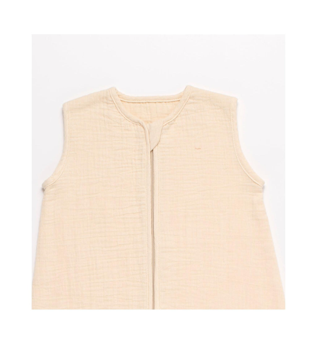 Gigoteuse D'Été Bébé En Double Gaze De Coton - Beige