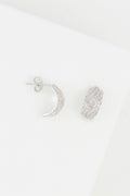 Boucles D'Oreilles "Rangs Torsadés" D0,54/112 - Or Blanc 375/1000