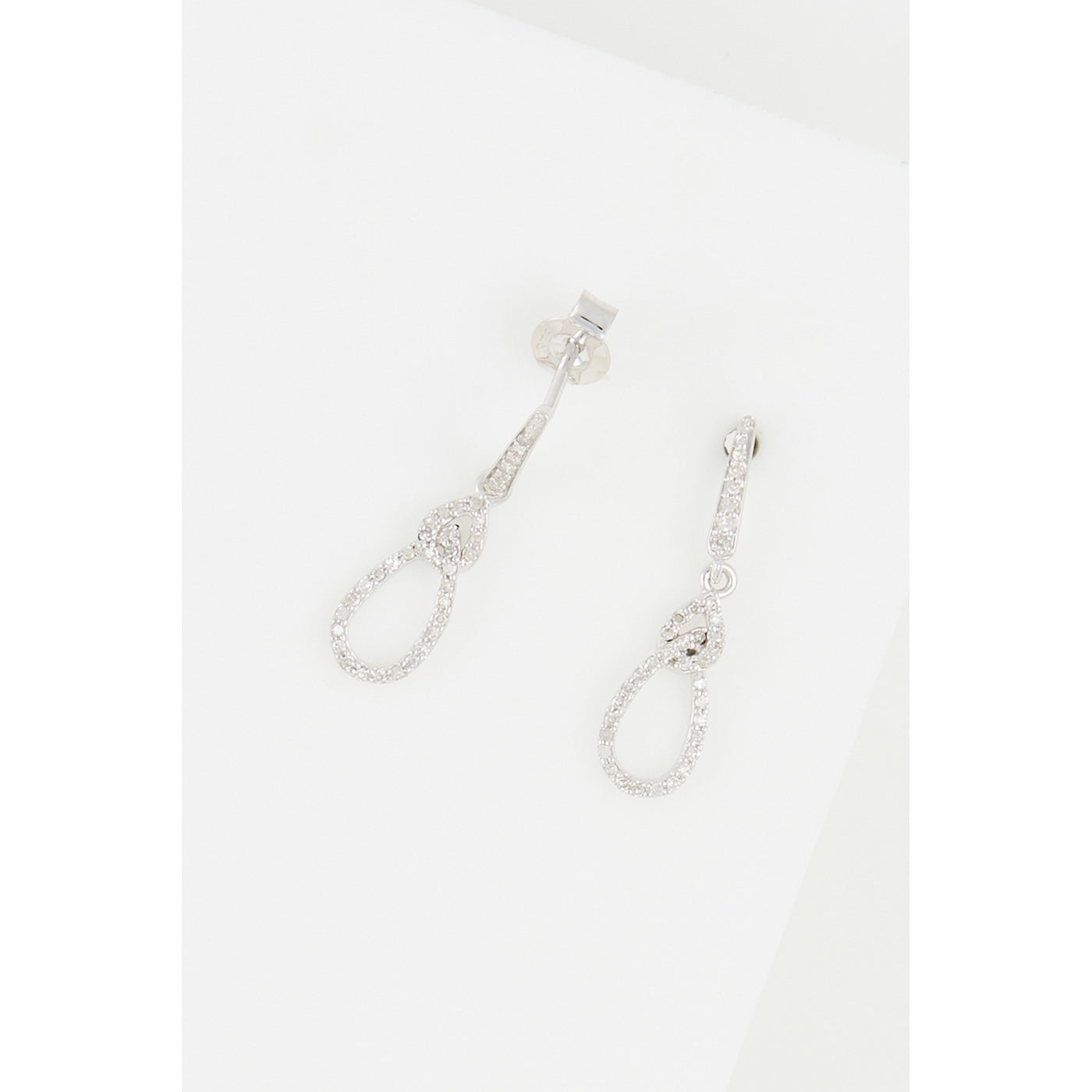 Boucles D'Oreilles "Olympe" D0,196/72 - Or Blanc 375/1000