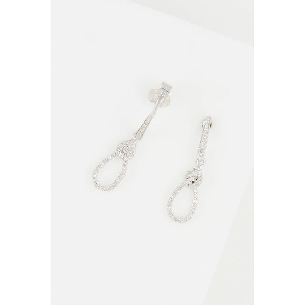 Boucles D'Oreilles "Olympe" D0,196/72 - Or Blanc 375/1000